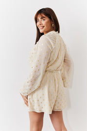 Gold Fleck Belted Playsuit