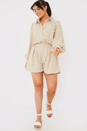 Textured Dobby Detail Shorts