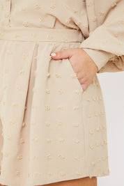 Textured Dobby Detail Shorts