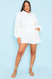 Floral Applique Drawstring Shorts