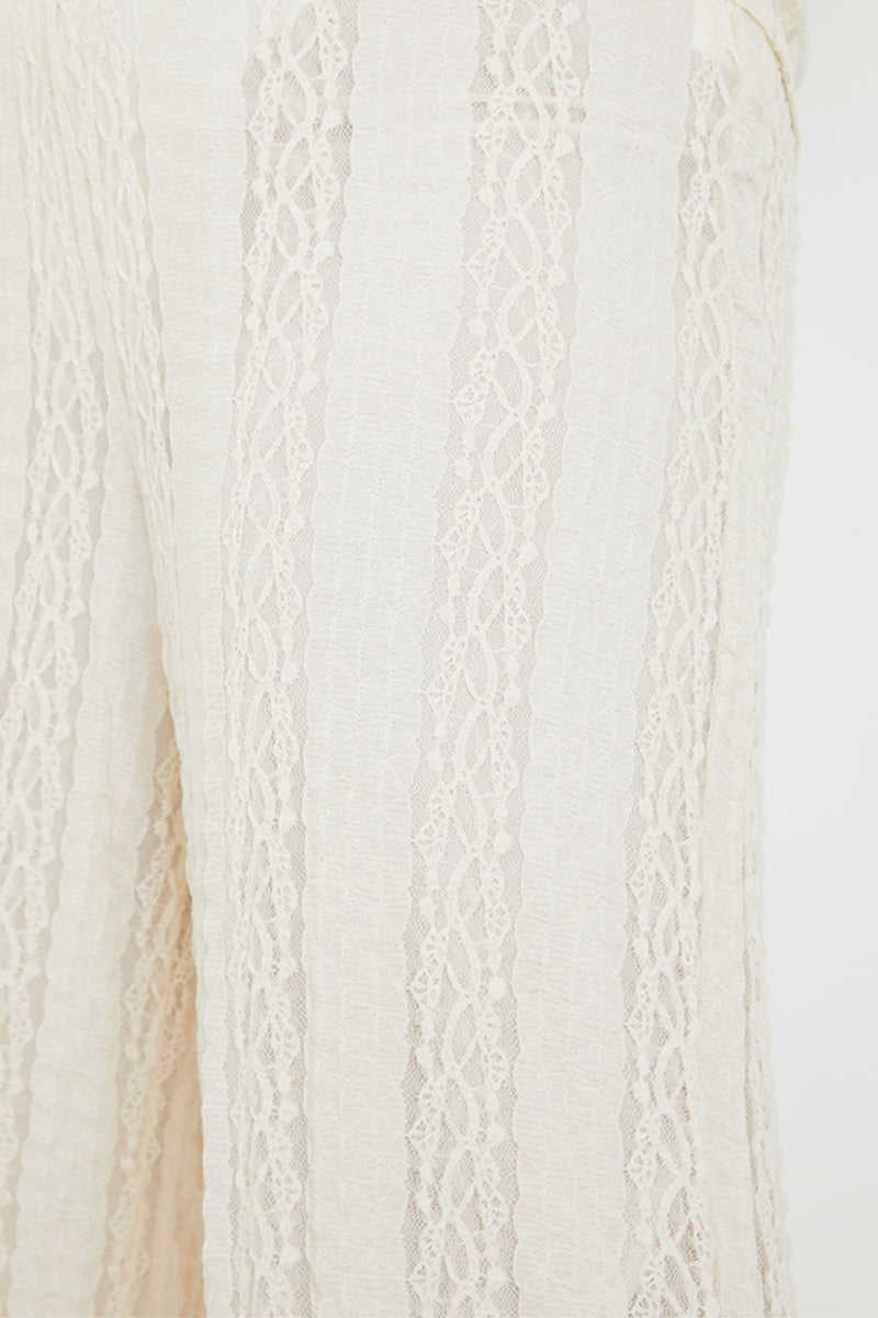Textured Lace Co Ord Trousers