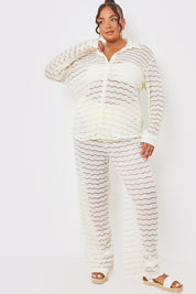 Sheered Chevron Oversized Shirt