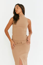 Structured High Neck Co-Ord Top