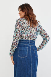 Floral Mesh T-Shirt