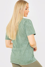 'Calabasas' Acid Wash Slogan T-Shirt