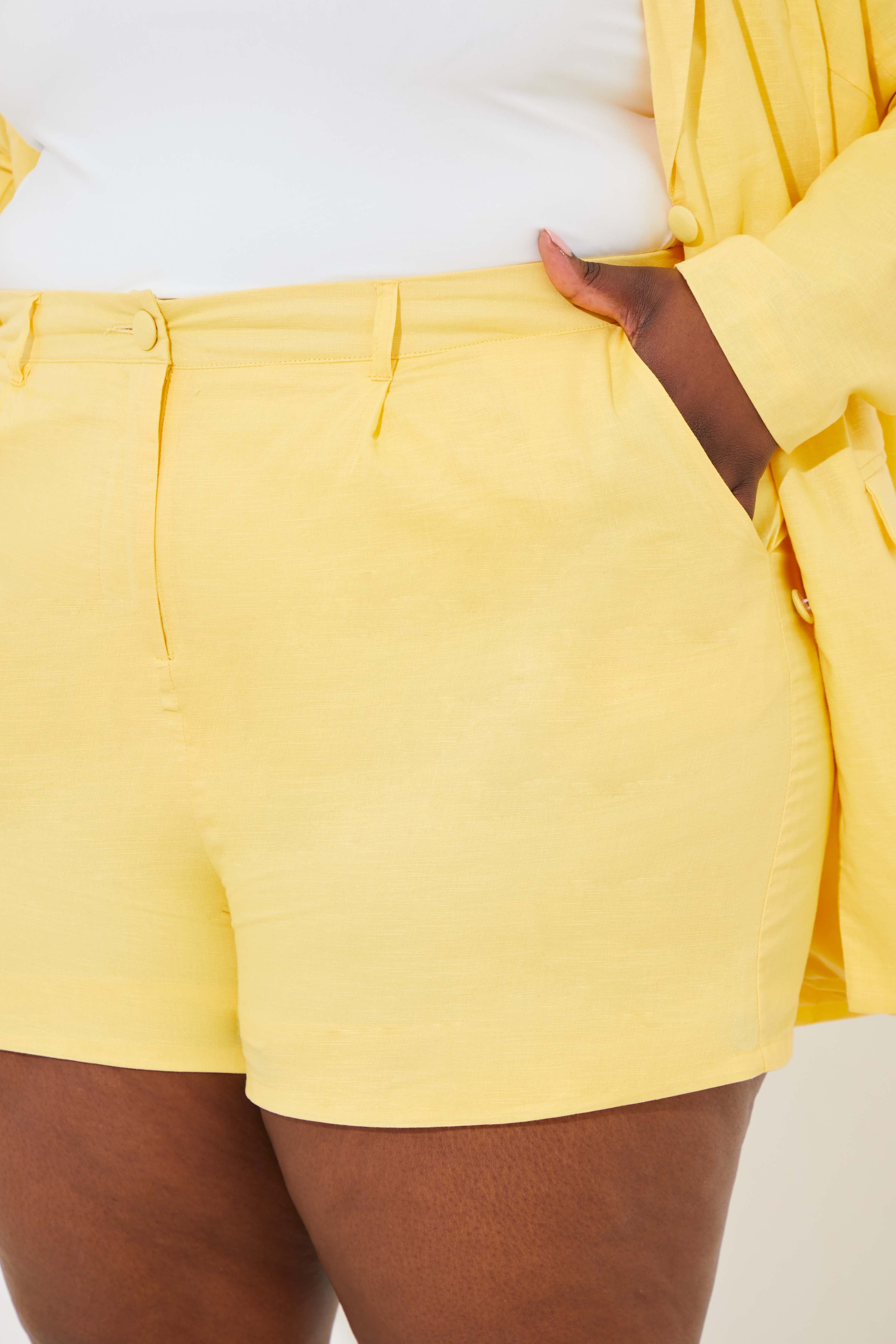 Linen Look Shorts