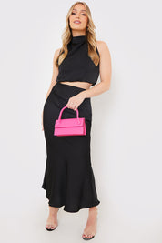 Satin Maxi Skirt Co Ord