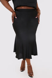 Satin Maxi Skirt Co Ord