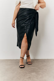 Leather Wrap Skirt