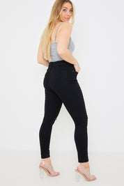 Ripped Knee Wash Stretch Skinny Jeans