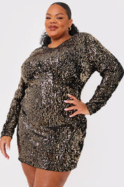 Velvet Sequin Mini Dress