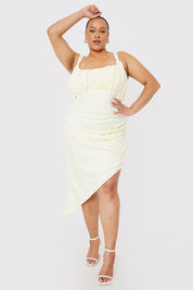 Ruched Detail Midi Dress