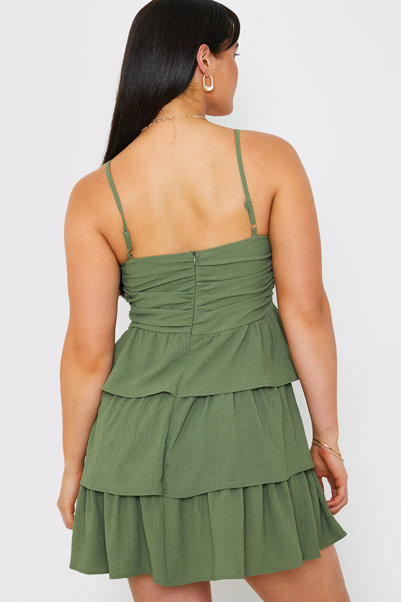 Ruched Bust Tie Mini Dress