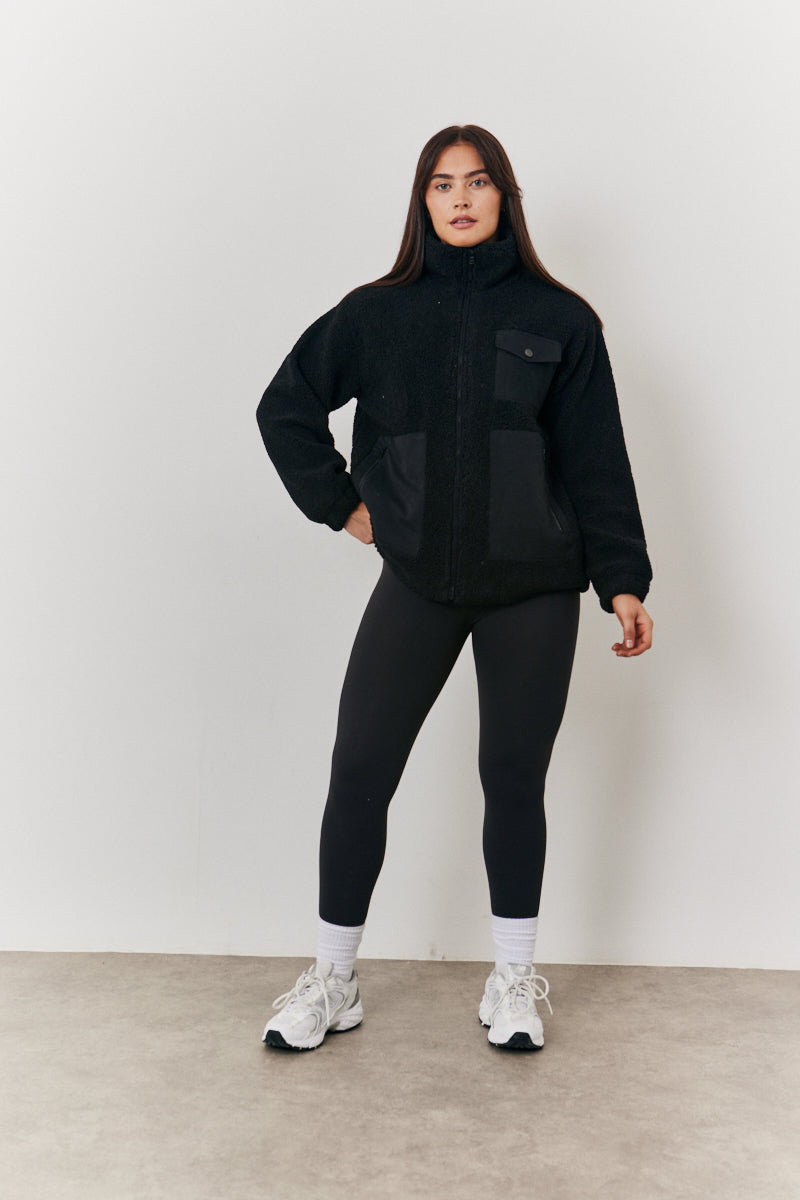 Borg Jacket with Poppers