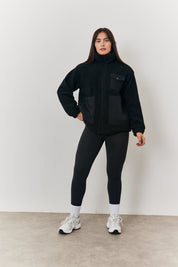 Borg Jacket with Poppers