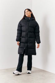 Longline Button Through Puffer Jacket