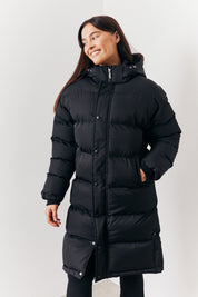 Longline Button Through Puffer Jacket