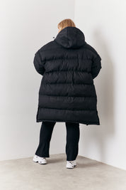 Longline Button Through Puffer Jacket