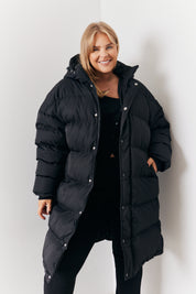Longline Button Through Puffer Jacket