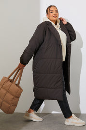Quilted Wrap Puffer Coat