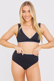 Control Whipsticth Trim High Waisted Bikni Bottoms