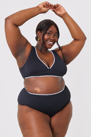 Control Whipsticth Trim High Waisted Bikni Bottoms