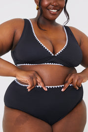 Control Whipsticth Trim High Waisted Bikni Bottoms