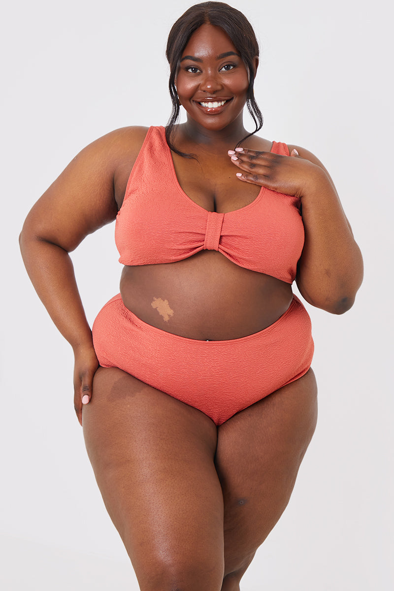 Control Crinkle High Waisted Bikni Bottoms