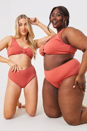 Control Crinkle High Waisted Bikni Bottoms