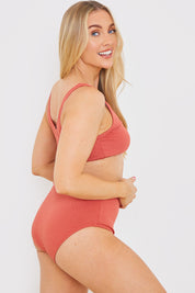 Control Crinkle High Waisted Bikni Bottoms
