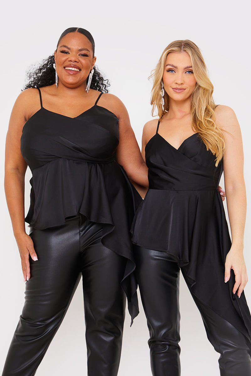 Satin Asymmetric Cami Top
