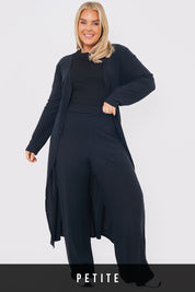 Rib Wide Leg Trousers