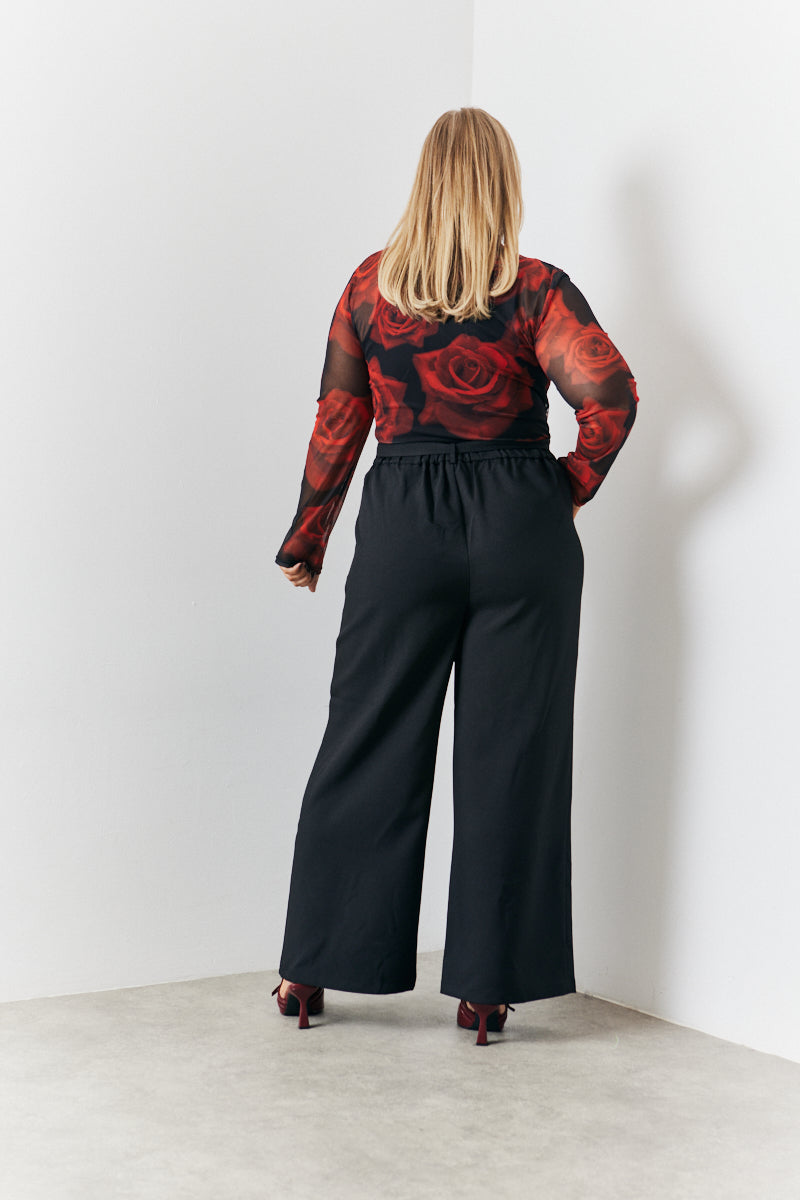 Tie Front Wide Leg Trouser