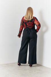 Tie Front Wide Leg Trouser