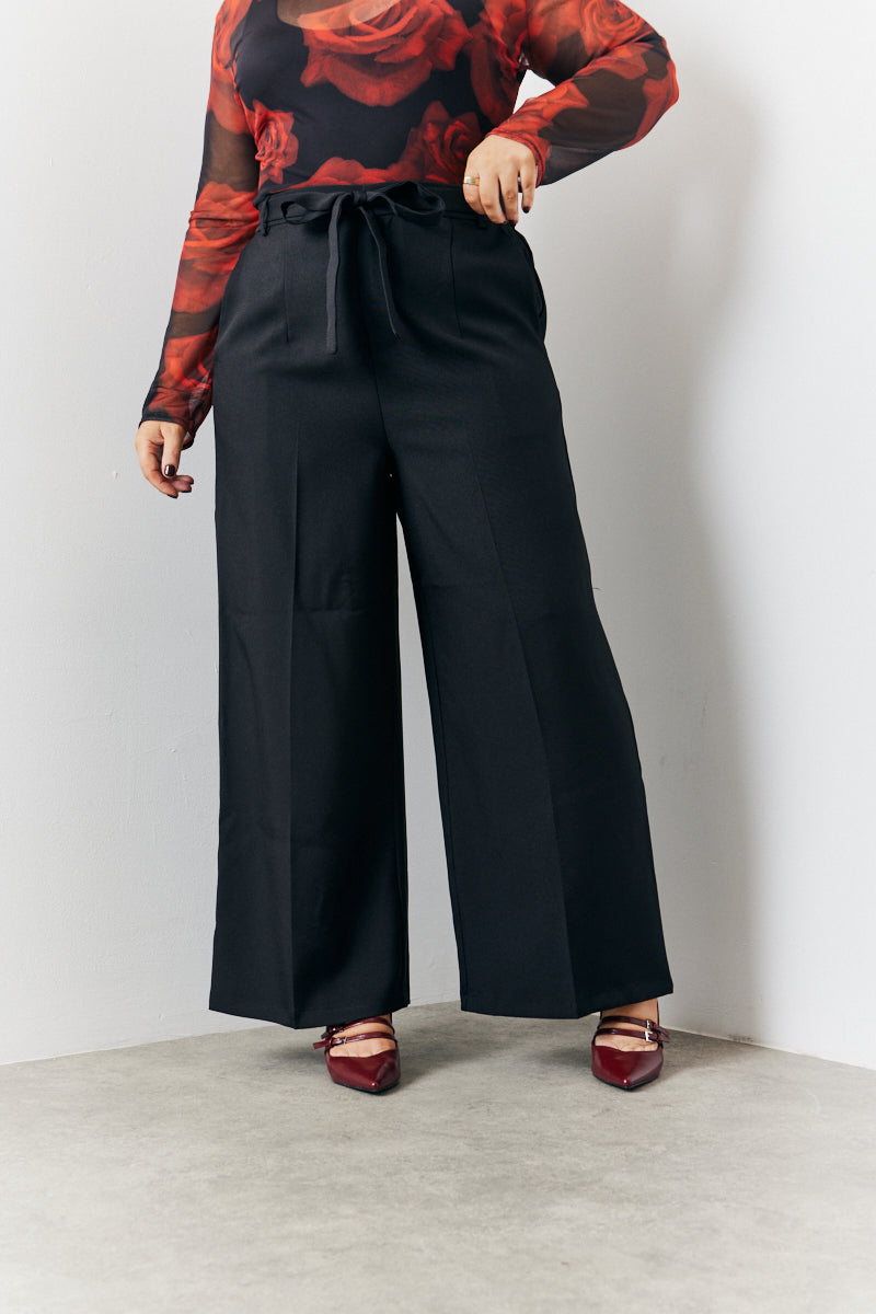 Tie Front Wide Leg Trouser