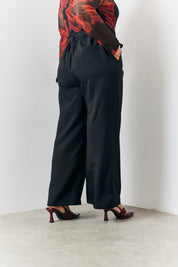 Tie Front Wide Leg Trouser