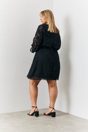 Chiffon Jacquard Skater Mini Dress