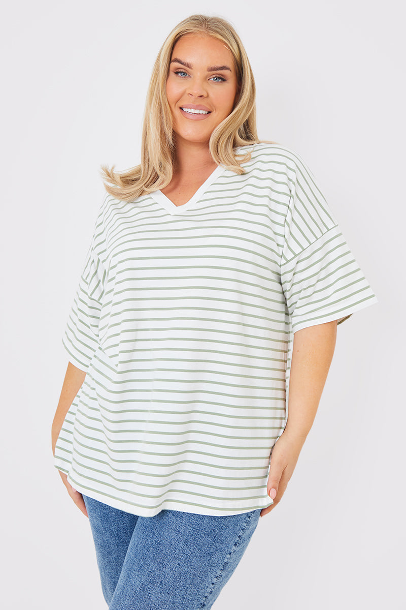 V Neck Oversized T-Shirt