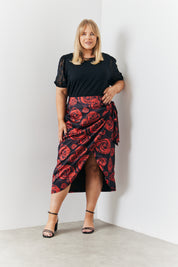 Jacquard Puff Sleeve Top