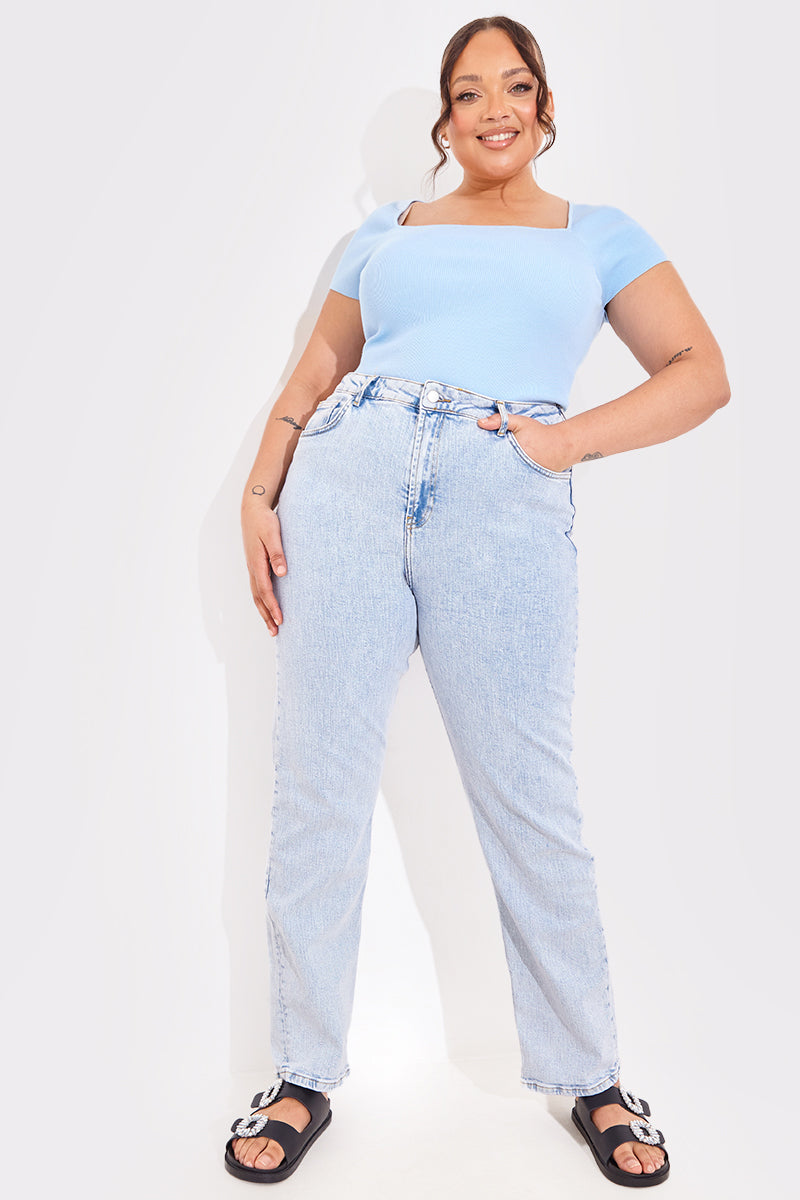Square Neck Fitted Top