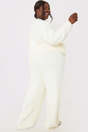 Recycled Fluffy Knitted Co Ord Trouser