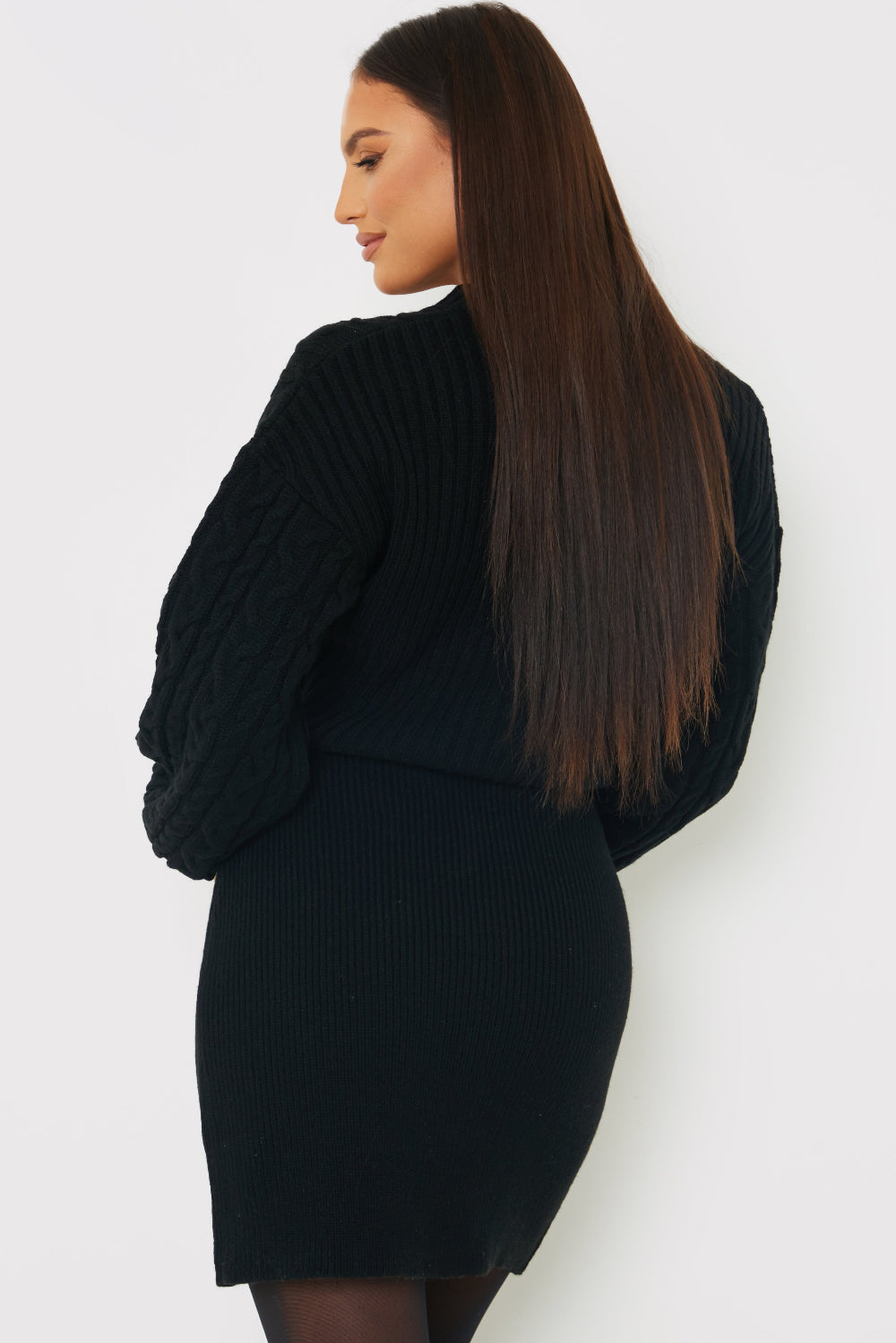 Button Up Knit Mini Dress