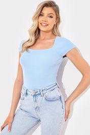 Square Neck Fitted Top