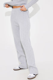Rib Knitted Co Ord Trouser