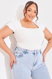 Square Neck Fitted Top