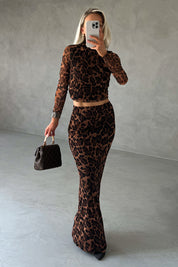 Mesh Leopard Top