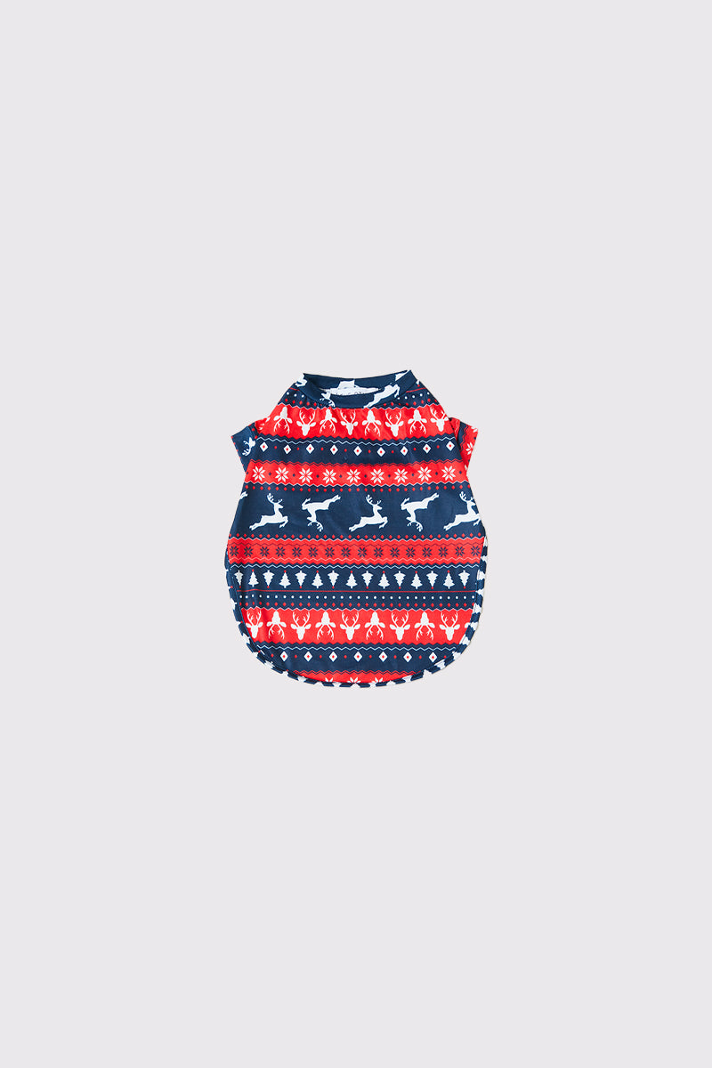 Reindeer Stripe Fairisle Dog PJ