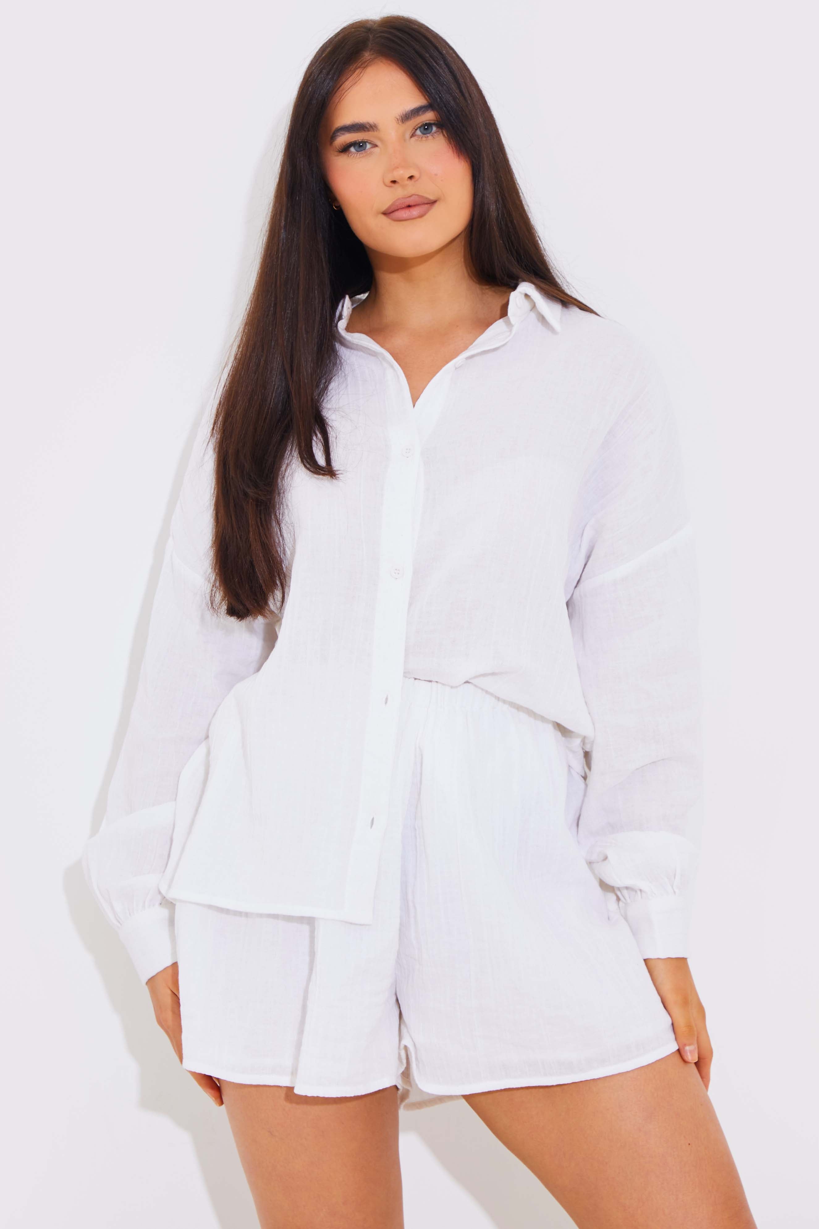 Cheesecloth Relaxed Shirt Co-Ord