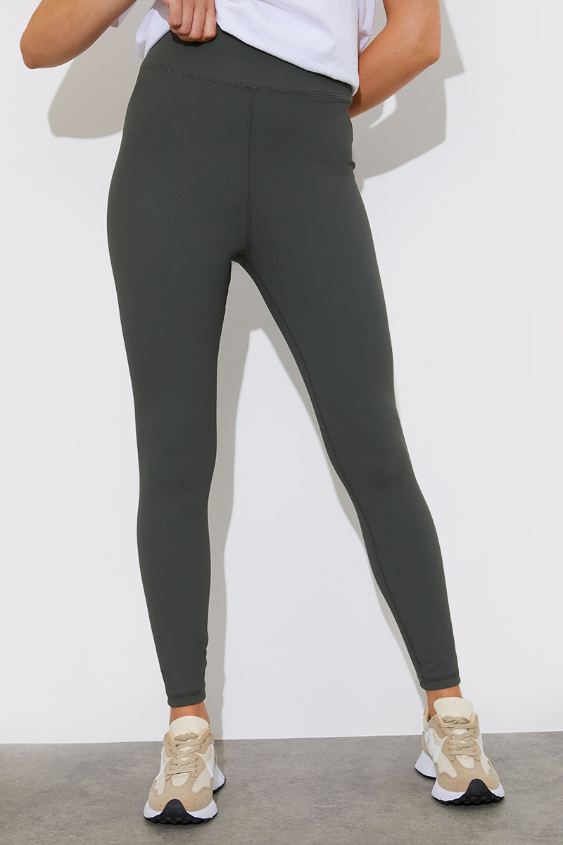 High Waisted Sculpt and Control Ribbed Leggings