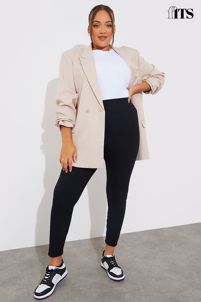 High Waisted Sculpt and Control Ribbed Leggings